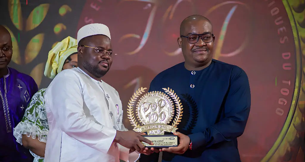 fousseni group sacre meilleur logisticien du togo palme d or au gala des 100